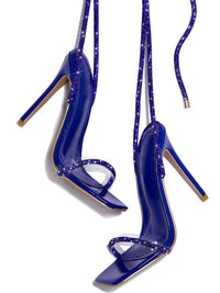Sloane Rhinestone Lace Up Heels