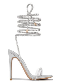 Sloane Rhinestone Lace Up Heels