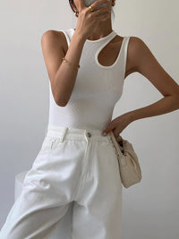 Lark Ribbed Cut-Out Tank Top