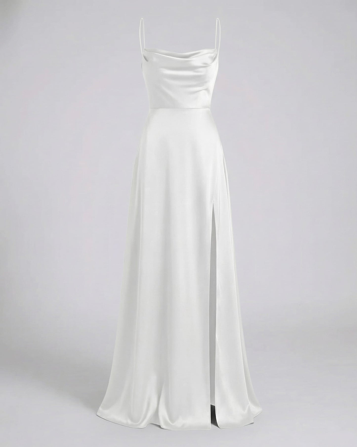 Genevieve Barlowe Sleeveless Satin Slit Evening Maxi Dress_9