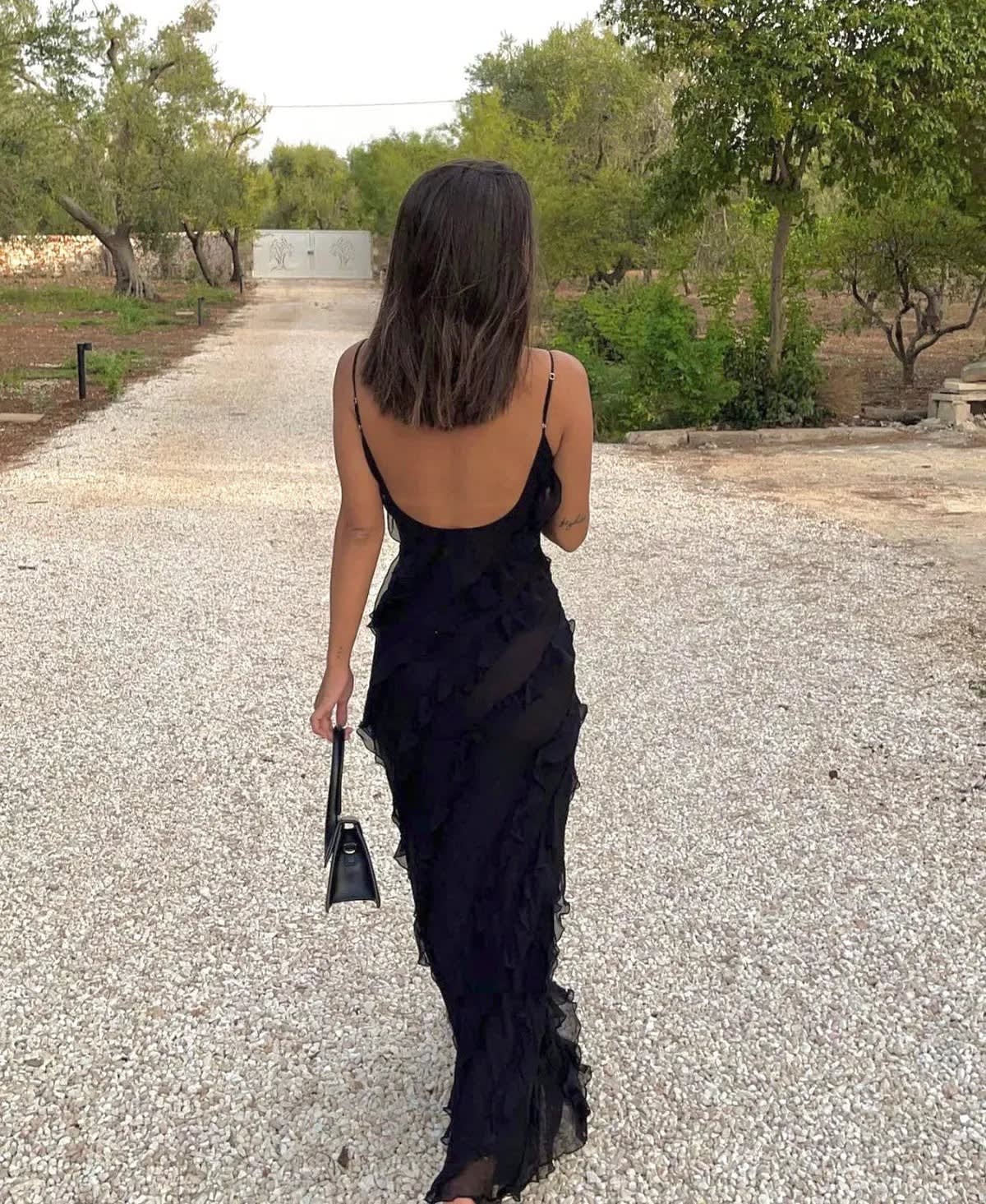 Mairi Chiffon Ruffle Evening Maxi Dress_7