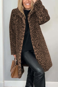 Sinead Leopard Print Faux Fur Coat