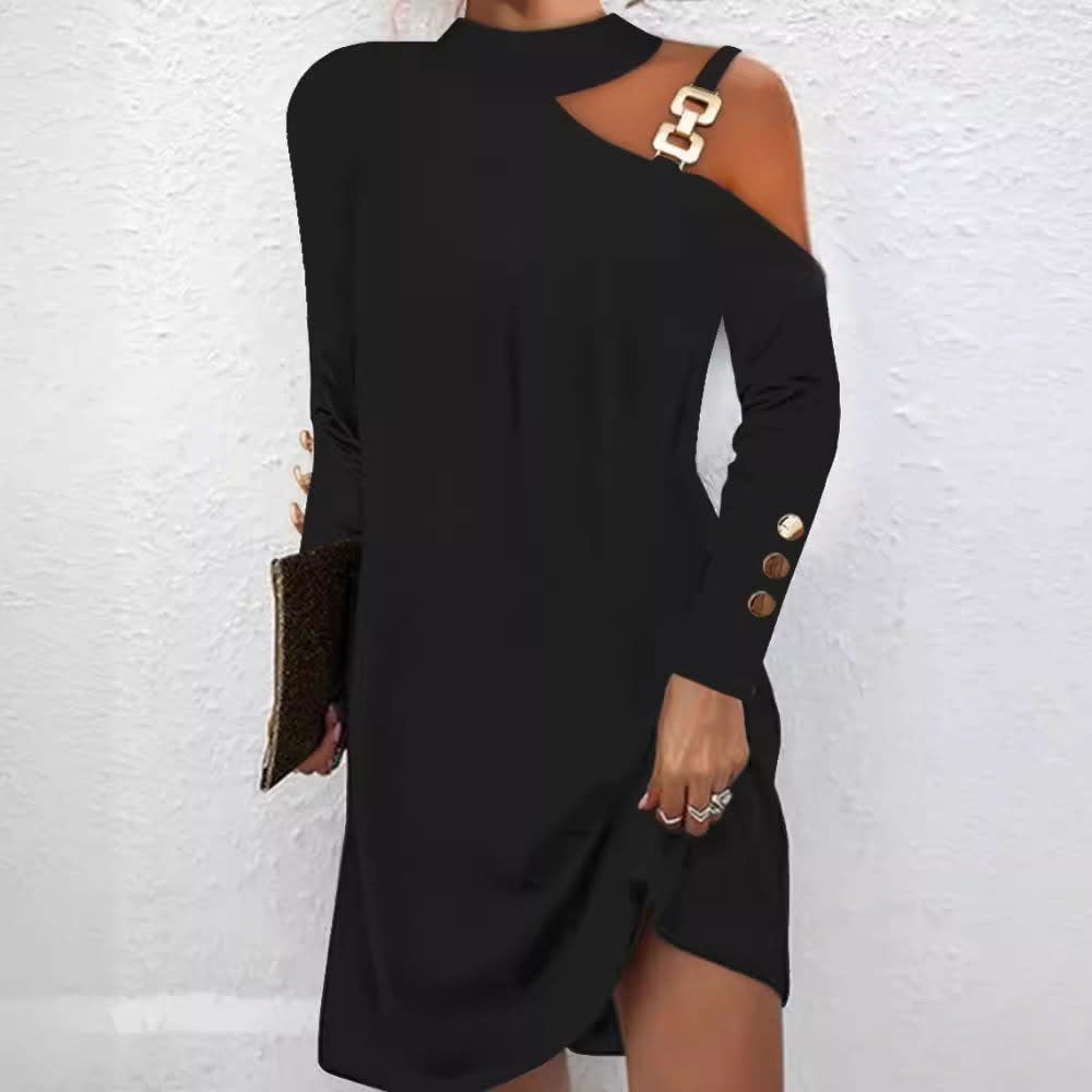 Janine Cold Shoulder Party Mini Dress_2