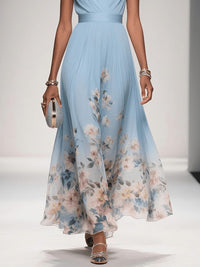 Jonquil Floral Chiffon Wedding Guest Maxi Dress