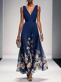 Jonquil Floral Chiffon Wedding Guest Maxi Dress
