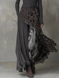 Judith Animal Print Ribbed Maxi Dress