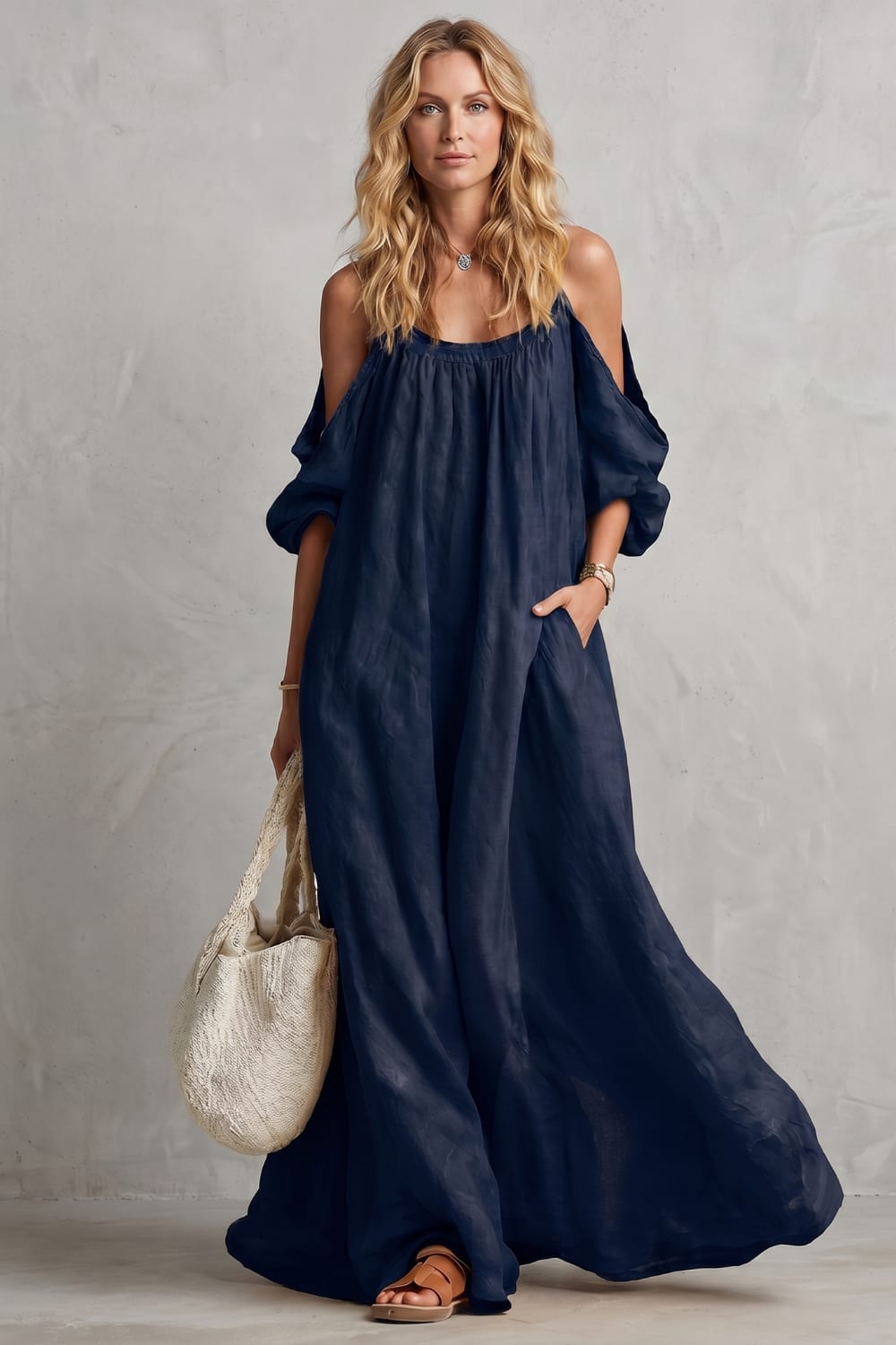 Jenny Boho Cold Shoulder Maxi Dress_11