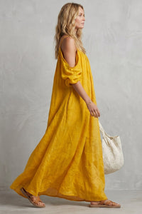 Jenny Boho Cold Shoulder Maxi Dress
