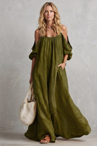Jenny Boho Cold Shoulder Maxi Dress