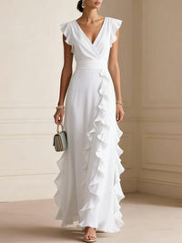 Fiona Ruffle Wedding Guest Maxi Dress