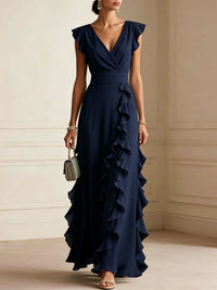 Fiona Ruffle Wedding Guest Maxi Dress