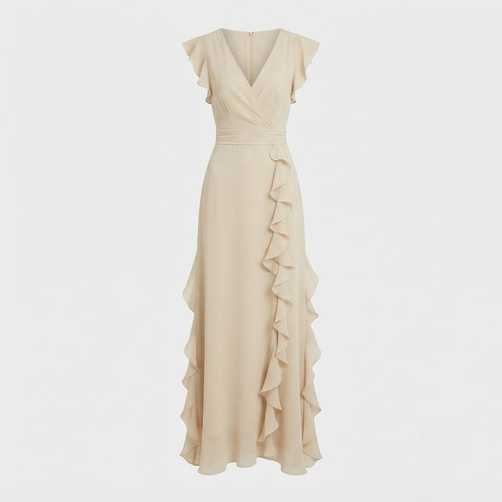 Fiona Ruffle Wedding Guest Maxi Dress