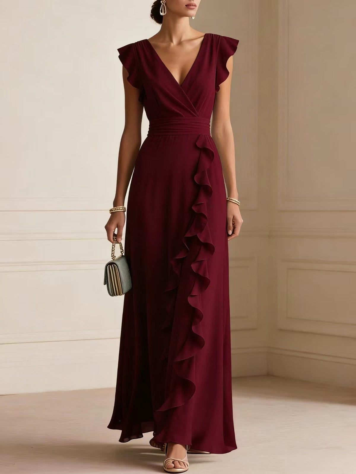 Fiona Ruffle Wedding Guest Maxi Dress_8