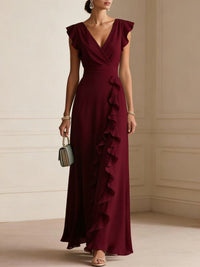 Fiona Ruffle Wedding Guest Maxi Dress