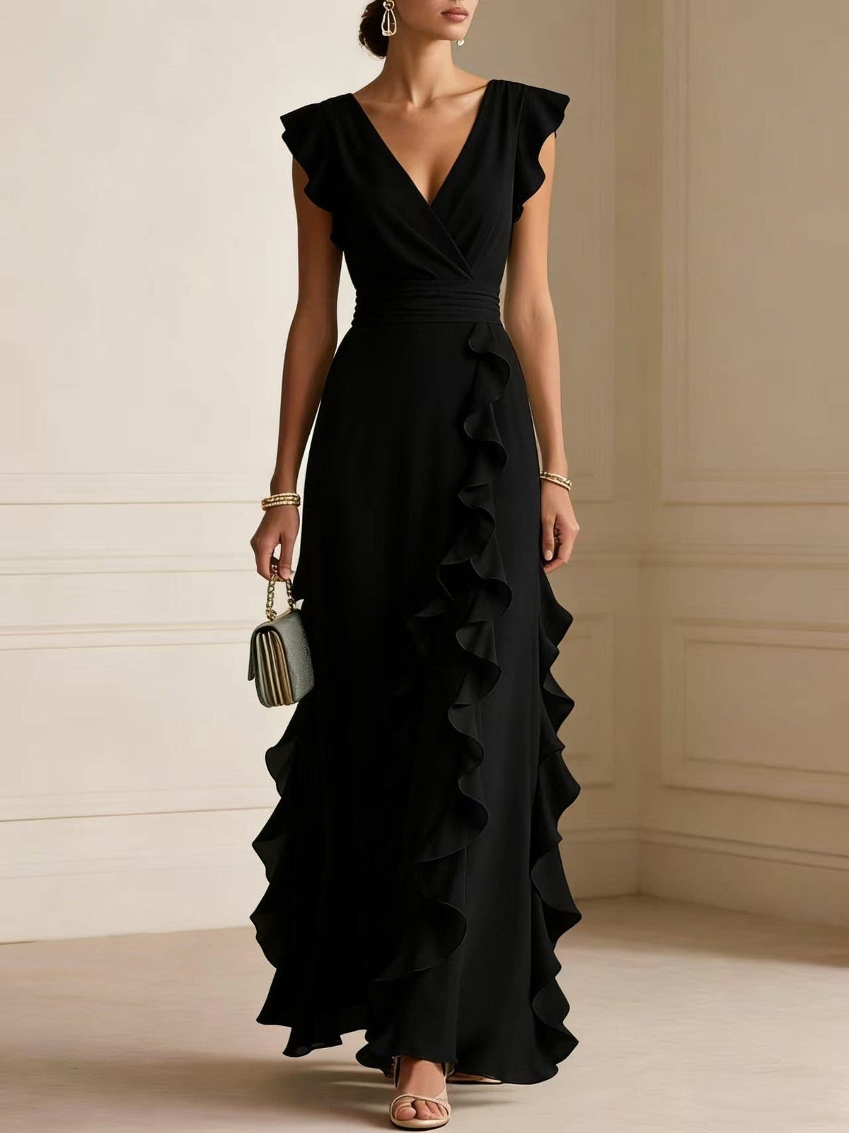 Fiona Ruffle Wedding Guest Maxi Dress_9