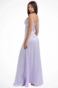 Colette Square Neck Wedding Guest Maxi Dress with Corset Back
