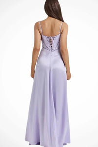 Colette Square Neck Wedding Guest Maxi Dress with Corset Back