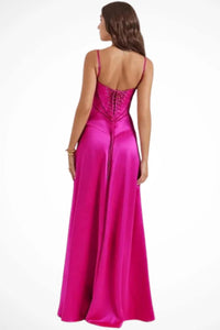 Colette Square Neck Wedding Guest Maxi Dress with Corset Back