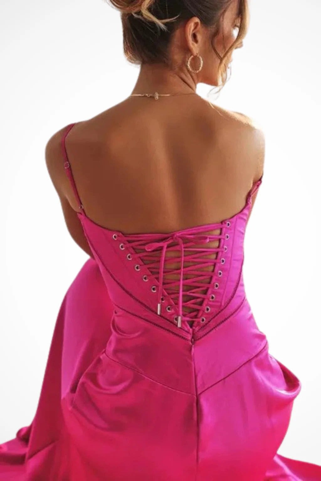 Colette Square Neck Wedding Guest Maxi Dress with Corset Back