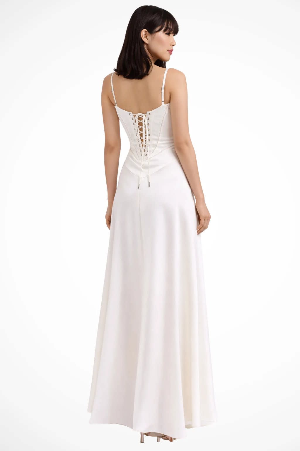 Colette Square Neck Wedding Guest Maxi Dress with Corset Back