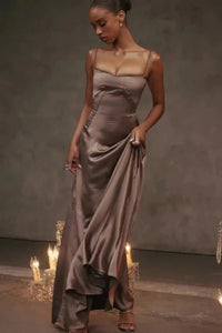 Colette Square Neck Wedding Guest Maxi Dress with Corset Back