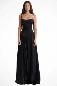 Colette Square Neck Wedding Guest Maxi Dress with Corset Back
