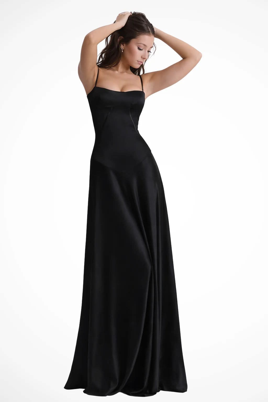 Colette Square Neck Wedding Guest Maxi Dress with Corset Back