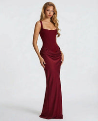 Anastasia Corset Draped Maxi Dress