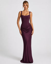 Anastasia Corset Draped Maxi Dress