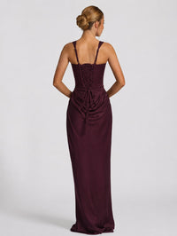 Anastasia Corset Draped Maxi Dress