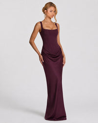 Anastasia Corset Draped Maxi Dress
