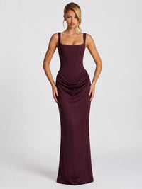 Anastasia Corset Draped Maxi Dress