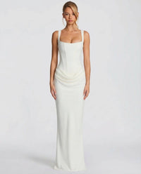 Anastasia Corset Draped Maxi Dress