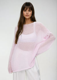 Xiana Sheer Open Knit Sweater