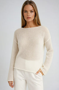 Lowanna Lightweight Boat Neck Knit Sweater