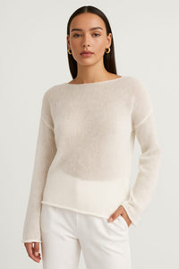 Lowanna Lightweight Boat Neck Knit Sweater