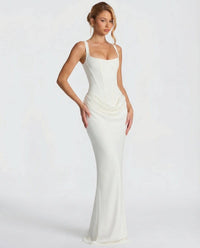 Gillian Satin Corset Maxi Dress