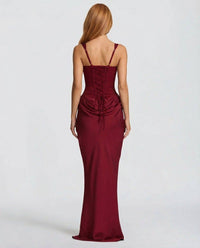 Gillian Satin Corset Maxi Dress