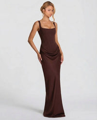 Gillian Satin Corset Maxi Dress