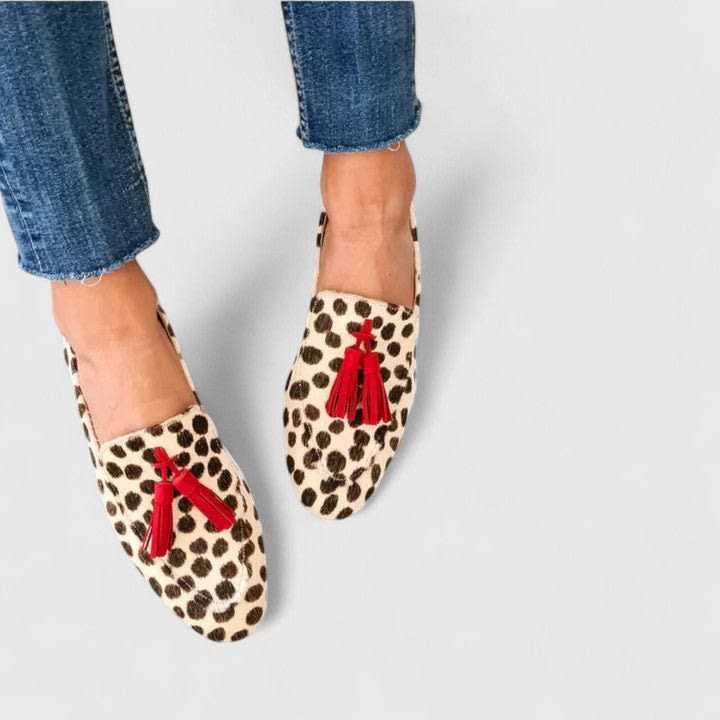 Margo Leopard Tassel Orthopedic Loafers