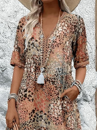 Rosemarie Printed Midi Summer Dress with Pockets
