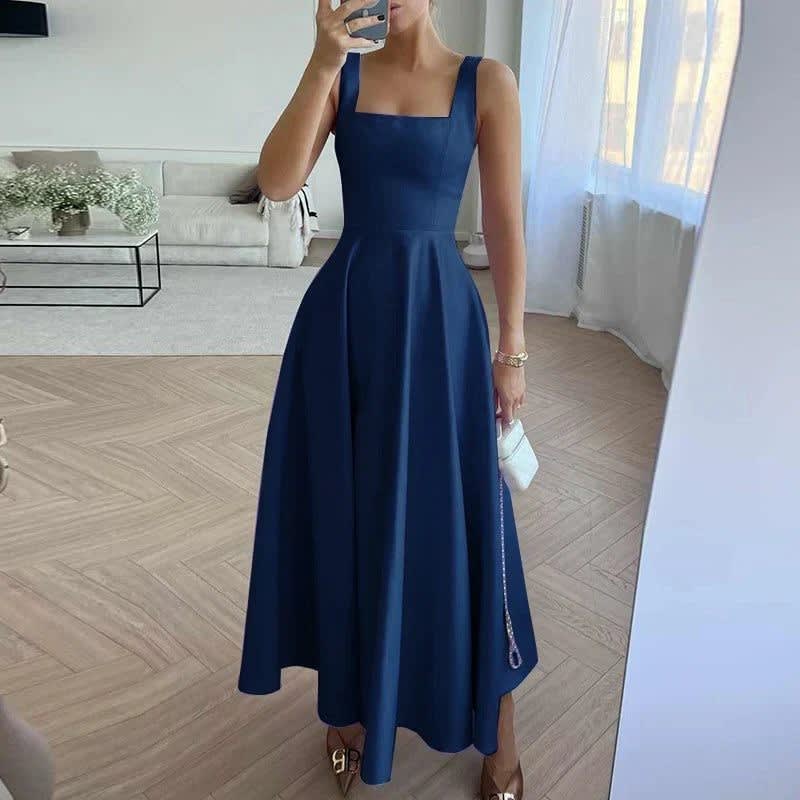 Tilly Sleeveless Square Neck A-Line Maxi Dress