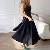 Tilly Sleeveless Square Neck A-Line Maxi Dress