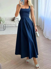 Tilly Sleeveless Square Neck A-Line Maxi Dress