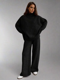 Caitlin Knit Turtleneck Two Piece Lounge Set