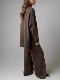 Caitlin Knit Turtleneck Two Piece Lounge Set