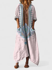 Glenda Boho Print Oversized Maxi Dress