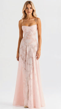 Shannon Lace Bustier Wedding Guest Maxi Dress