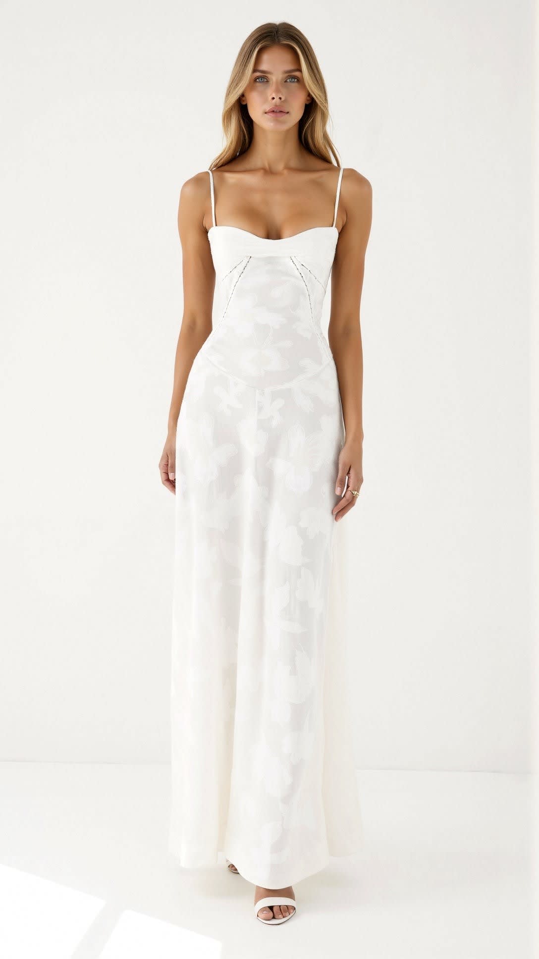 Shannon Lace Bustier Wedding Guest Maxi Dress