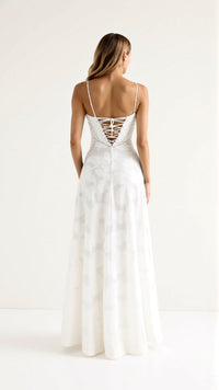 Shannon Lace Bustier Wedding Guest Maxi Dress